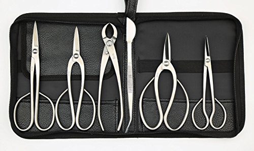 Master's Grade 6 PCS Scissors Bonsai Tool Set (kit)