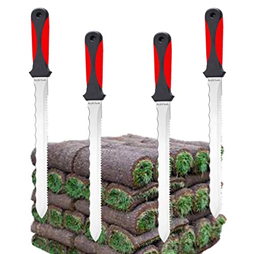 Keyfit Tools (4 Pack SOD Knife Stainless Steel Blade Sod Cutter )