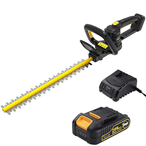 TECCPO Hedge Trimmer, 20in. Blade Length, 3/4in. Cutting Thickness