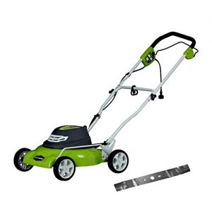 Greenworks 18-Inch 12 Amp Corded Electric Lawn Mower with Extra Blade