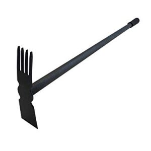 DeWit Long Handle Comby 4-Tine Cultivator/Straight Edge Hoe