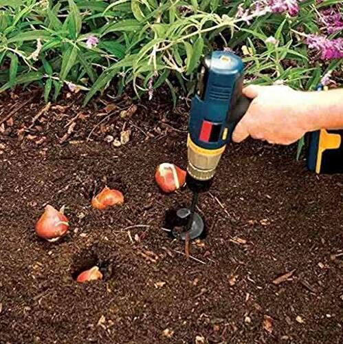 SuperThinker Auger Drill Bit, Garden Plant Flower Bulb Auger Rapid Planter