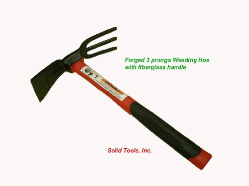 Forgecraft USA Adze Hoe with Fork, Dual Headed Weeding Tool