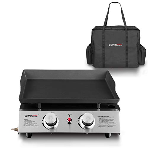 Royal Gourmet Portable Gas Griddle, Table Top Grill, 2 Burner