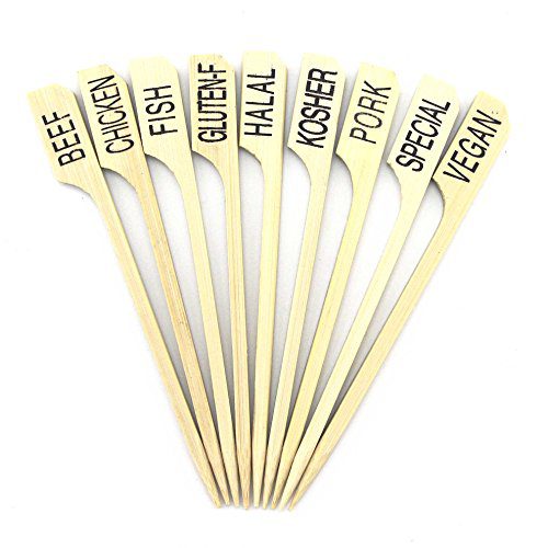BambooMN - Gluten-Free Label Marker Bamboo Paddle Pick