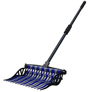Noble Outfitters Wave Fork Pitchfork Manure Rake Heavy Duty Tines