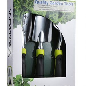 Vzunee Gardening Tool Set of 3 Hand Forked Trowel Spade Shovel
