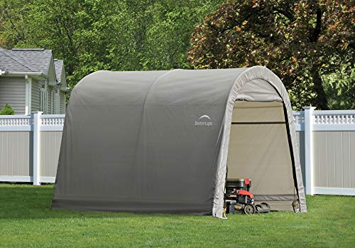ShelterLogic 10' x 10' Shed-in-a-Box All Season Steel Metal Round Roof Outdoor