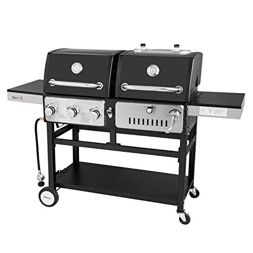 Royal Gourmet Dual 3-Burner Gas and Charcoal Grill Combo