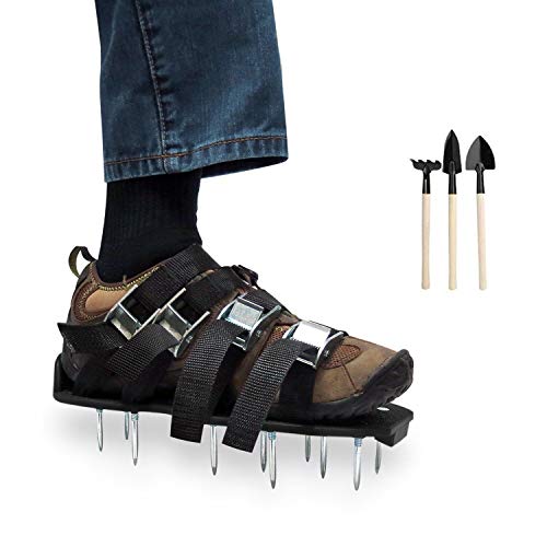 Lawn Aerator Shoes with 3 Gardening Tools - Upgraded Heavy Duty
