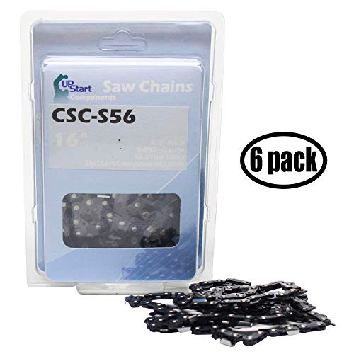 UpStart Components 6-Pack 16" Semi Chisel Saw Chain for Oregon