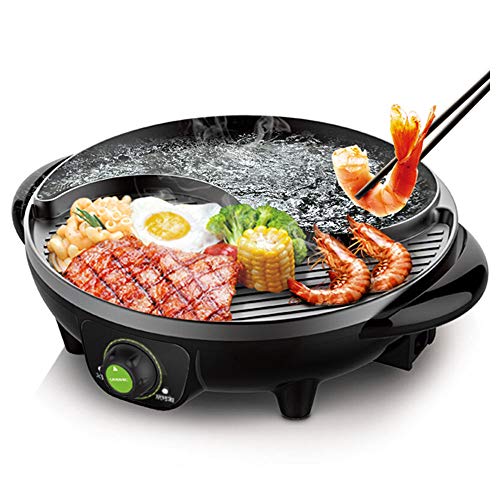 LIVEN Electric Hot Pot with Grill and Non-Stick Coating