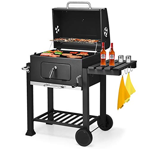 Giantex BBQ Charcoal Grill Portable Barbecue Grill for Lawn Picnic Backyard