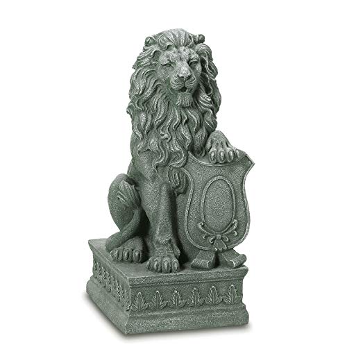 Gifts & Decor Lion Guardian Crested Shield Home Garden