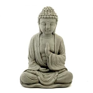 Blessing Buddha Statue: Solid Durable Stone. Perfect Home Garden Gift