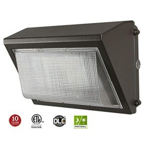 Kadision 100W LED Wall Pack with Dusk-to-Dawn Photocell