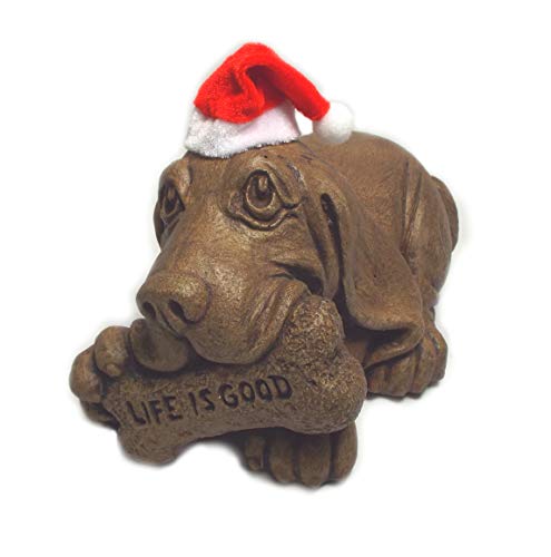 Massarelli's 'Life is Good' Basset Hound Puppy Dog with Holiday Hat