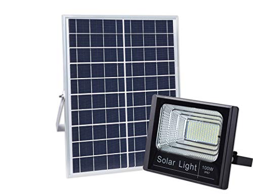100W Solar Flood Light Outdoor Dusk to Dawn with Remote Control