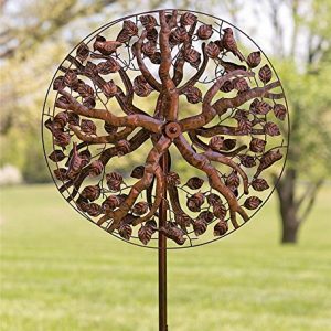 Outdoor Tree of Life Metal Garden Wind Spinner Kinetic Sculpture