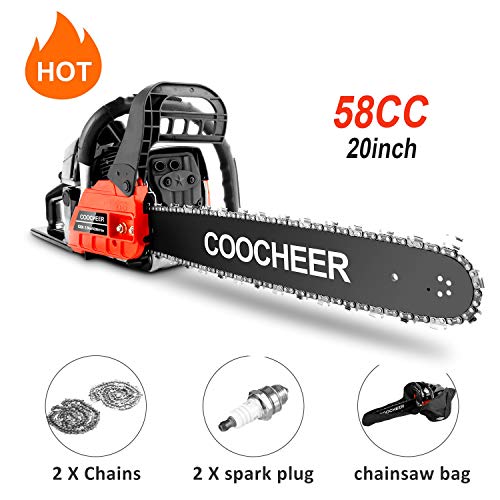 couply Powerful Gas Chainsaw, 20" Chain Saw Cordless Gas Powered Chainsaw