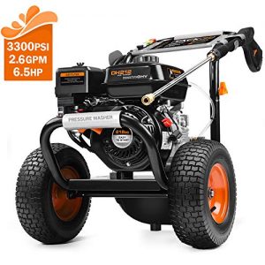 TACKLIFE Gas Pressure Washer, 3300 PSI 2.6 GPM with 6.5 HP