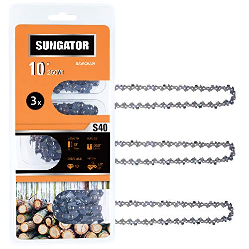 SUNGATOR 3-Pack 10 Inch Chainsaw Chain