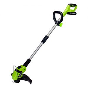 Earthwise 20-Volt 10-Inch Cordless String Trimmer, 2.0Ah Battery & Fast Charger