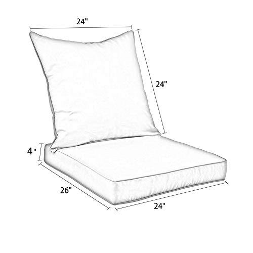 Replacement Cushions for Patio Furniture with Water Resistant Fabric ...