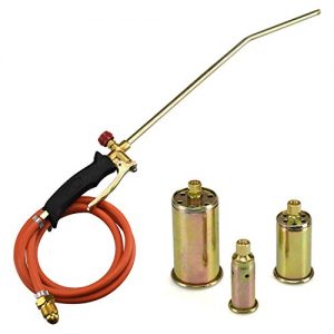(GG) Portable Propane Torch w/ 3 Nozzles | Lawn Landscape Weed Burner Ice Melter