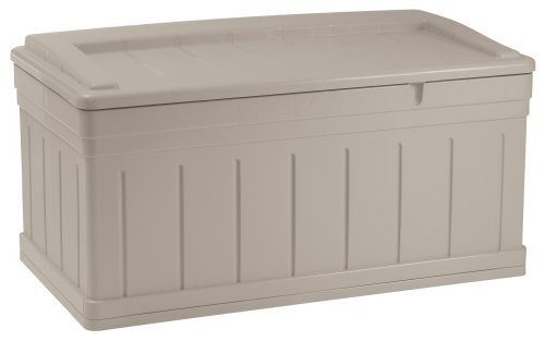 Suncast 129-Gallon Large Deck Box - Lightweight Resin Indoor/Outdoor Storage