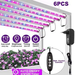 Led Grow Light Strip for Indoor Plants, Full Spectrum Auto On & Off Grow Lamp