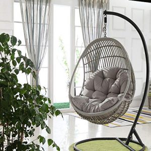 isilky Swing Hanging Basket Seat Cushion, Thicken Hanging Egg Hammock Chair