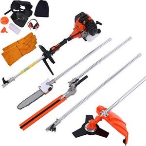 Fineshine 5 in 1 52cc Multifunction Petrol Grass Cutter Hedge Trimmer Chainsaw