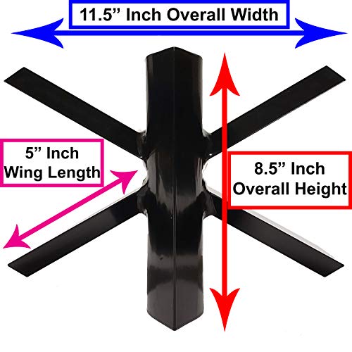 RuggedMade 6-Way Log Splitter Wedge, Steel Six Way Wood Splitting Blade