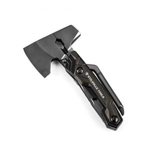 Stilvolle tools Axe 9 ax with 9-Featured Multi-Tool Hammer, Wrench, Wire Cutter, ax, Bottle Opener, Phillips Screwdriver, Flat-Blade Screwdriver, Nail File, Saw, Knife (Titanium Gray)