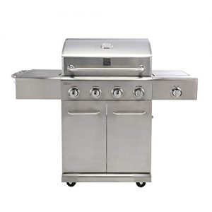 Kenmore PG-40405S0LA Stainless Steel 4 Burner Outdoor Patio Gas BBQ Propane Grill With Side Burner in , Stainless Steel