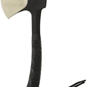 Schrade SCAXE10 11.1in Full Tang Hatchet with 3.6in Stainless Steel Blade and TPR Handle for Outdoor Survival Camping and Everyday Tasks