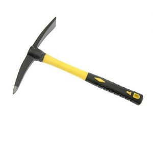 Mattock with Plastic Handle Pickaxe Pick Mattock Pick Axe Hoe for Yard Garden Flower Beds Planting Prospecting Camping (L)
