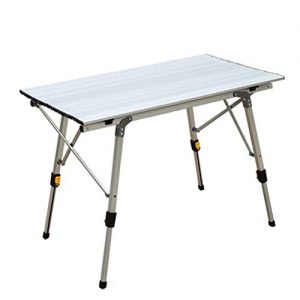 Portable Aluminum Camping Folding Tables with Carrying Bag for Hiking Picnic Camping Beach Boat Dining Cooking (White)