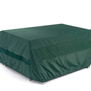 Covermates – Picnic Table Cover – 76W x 62D x 32H – Classic – 12-Gauge Vinyl - Polyester Lining - Elastic Hem - 2 YR Warranty – Weather Resistant - Green