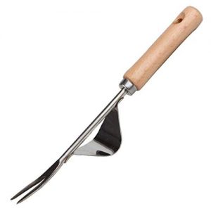 FILOL Garden Hand Weeder Manual Weed Puller, Bend-Proof Premium Gardening Tool for Weeding Your Garden - Heavy Duty Stainless Steel, Smooth Natural Ash Wood Handle (Sliver)