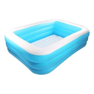 Inflatable Family Swimming Pool, Inflatable Swimming Pools Blow up Kiddie for Garden Outdoor Backyard Family Kids Inflation Pool Sand Square (55.1x39.3x19.6in)