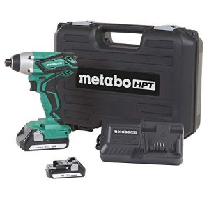 Metabo HPT 18V Cordless Impact Driver Kit, Two Lithium Ion Batteries, Powerful 1, 280 In/Lbs Torque, Responsive Variable Speed Trigger, LED Light, Keyless ¼” Chuck, Lifetime Tool Warranty (WH18DGL)