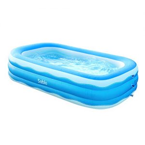 Sable Inflatable Pool, 95 x 56 x 22in Rectangular Swimming Pool for Toddlers, Kids, Family, Above Ground, Backyard, Outdoor