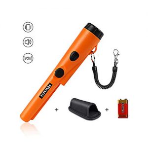 MOSUNECE Waterproof Metal Detector Pinpointers Include a 9V Battery, 360 Degree Search Treasure Pinpointing Finder Probe with Belt Holster for Adults and Kids (Three Mode)