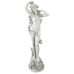 Design Toscano KY47019 Spring Awakening Classic Woman Garden Statue, 40 Inch, Antique Stone