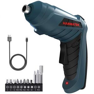 HANMATEK Rechargable Cordless Screwdriver Kit with straight and pistol style Powerful Electric Screwdriver Small Screw Guns