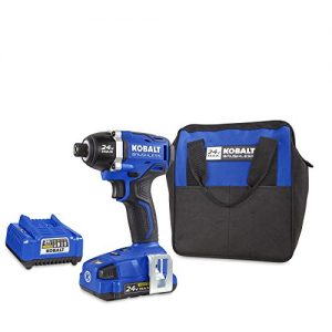 Kobalt 24-Volt Max Lithium Ion (Li-ion) 1/4-in Cordless Variable Speed Brushless Impact Driver with Soft Case
