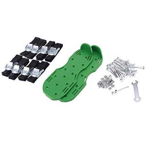 Nuxn Lawn Aerator Shoes Spiked Aerating Lawn Sandals with 26 Spikes and 8 Adjustable Straps Heavy Duty Aerating Sandals for Lawn and Yard Green