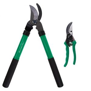 Butterfly Love 2pc Pruner Lopper Gardening Hand Shears Set Tree Branch Trimmers, color shade may vary